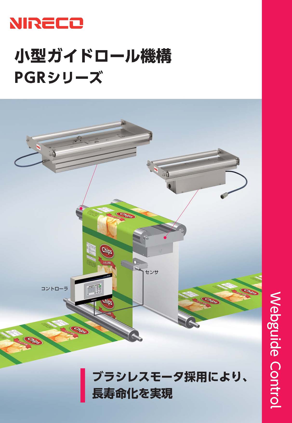 Compact guide roller mechanism PGR series